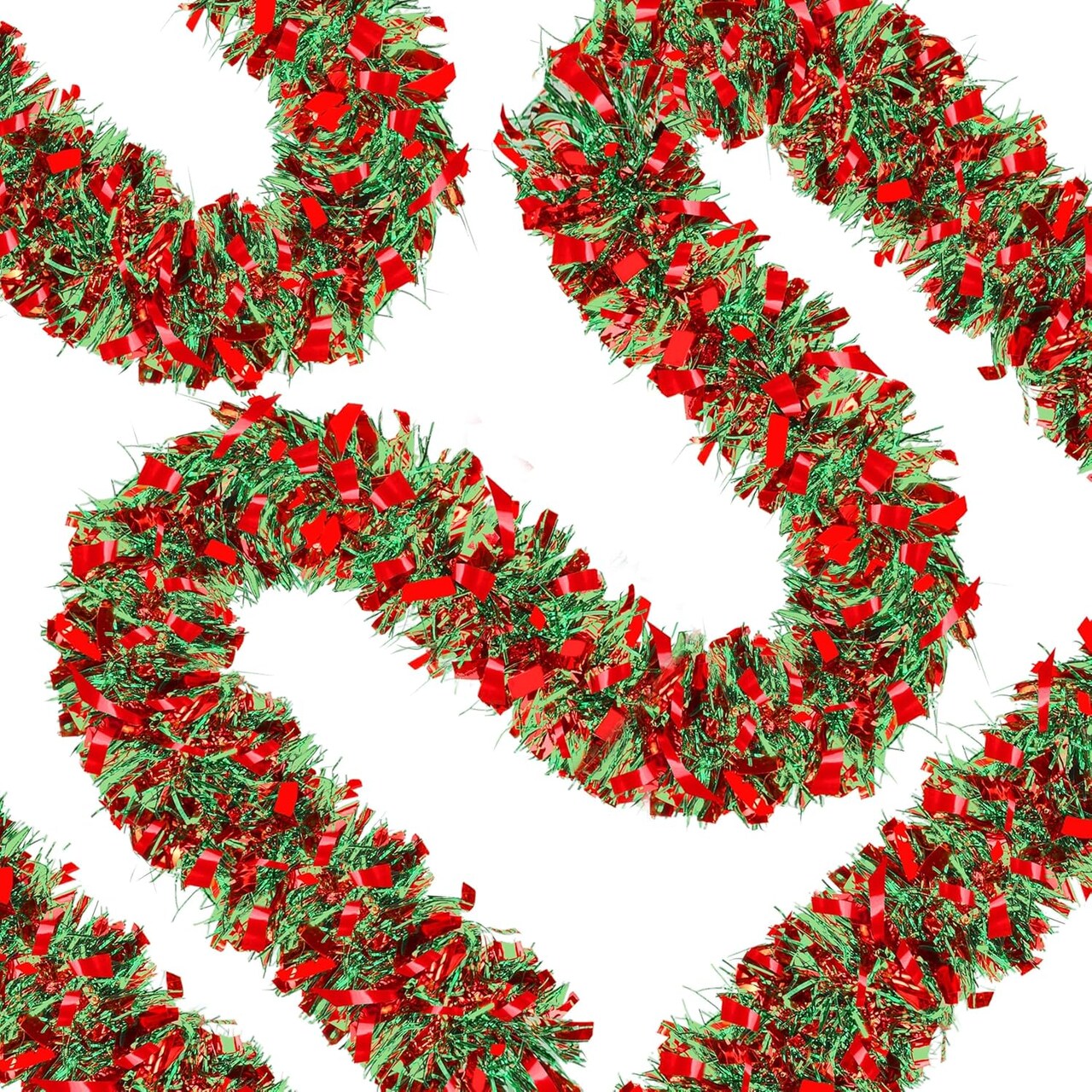 50 Ft Christmas Tinsel Garland Thick Tinsel Garland Xmas Tree Decorations